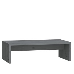 vidaXL Monitorständer Grau 50x27x15 cm Massivholz Kiefer