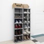 vidaXL Schuhschränke 2 Stk. Betongrau 27,5x27x102 cm vidaXL Schuhschränke 2 Stk. Betongrau 27,5x27x102 cm