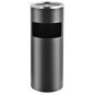 vidaXL Standaschenbecher 30 L Stahl Grau vidaXL Standaschenbecher 30 L Stahl Grau