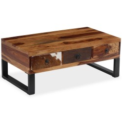 vidaXL Couchtisch Massivholz 90 x 50 x 35 cm