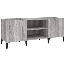 vidaXL Plattenschrank Grau Sonoma 121x38x48 cm Holzwerkstoff