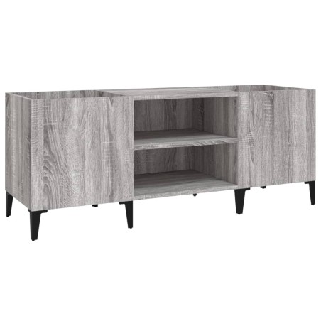 vidaXL Plattenschrank Grau Sonoma 121x38x48 cm Holzwerkstoff