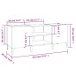vidaXL Plattenschrank Grau Sonoma 121x38x48 cm Holzwerkstoff vidaXL Plattenschrank Grau Sonoma 121x38x48 cm Holzwerkstoff