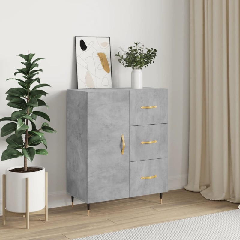 vidaXL Sideboard Betongrau 69,5x34x90 cm Holzwerkstoff vidaXL Sideboard Betongrau 69,5x34x90 cm Holzwerkstoff
