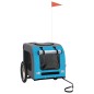 vidaXL Fahrradanhänger Hunde Blau und Grau Oxford-Gewebe & Eisen vidaXL Fahrradanhänger Hunde Blau und Grau Oxford-Gewebe & Eisen