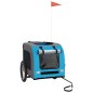 vidaXL Fahrradanhänger Hunde Blau und Grau Oxford-Gewebe & Eisen vidaXL Fahrradanhänger Hunde Blau und Grau Oxford-Gewebe & Eisen