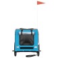 vidaXL Fahrradanhänger Hunde Blau und Grau Oxford-Gewebe & Eisen vidaXL Fahrradanhänger Hunde Blau und Grau Oxford-Gewebe & Eisen
