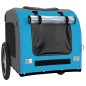 vidaXL Fahrradanhänger Hunde Blau und Grau Oxford-Gewebe & Eisen vidaXL Fahrradanhänger Hunde Blau und Grau Oxford-Gewebe & Eisen