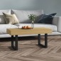 vidaXL Couchtisch Hellbraun und Schwarz 90x45x40 cm MDF und Eisen vidaXL Couchtisch Hellbraun und Schwarz 90x45x40 cm MDF und Eisen