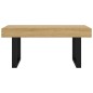 vidaXL Couchtisch Hellbraun und Schwarz 90x45x40 cm MDF und Eisen vidaXL Couchtisch Hellbraun und Schwarz 90x45x40 cm MDF und Eisen