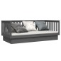 vidaXL Tagesbett Grau 100x200 cm Massivholz Kiefer vidaXL Tagesbett Grau 100x200 cm Massivholz Kiefer