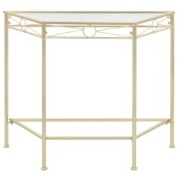 vidaXL Beistelltisch Vintage-Stil Metall 87x34x73 cm Gold 