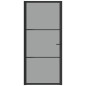 vidaXL Innentür 93x201,5 cm Schwarz ESG-Glas und Aluminium vidaXL Innentür 93x201,5 cm Schwarz ESG-Glas und Aluminium