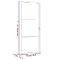 vidaXL Innentür 93x201,5 cm Schwarz ESG-Glas und Aluminium vidaXL Innentür 93x201,5 cm Schwarz ESG-Glas und Aluminium