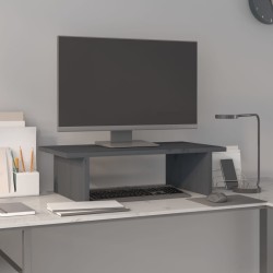 vidaXL Monitorständer Grau 50x27x15 cm Massivholz Kiefer