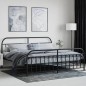 vidaXL Bettgestell mit Kopf- und Fußteil Metall Schwarz 200x200 cm vidaXL Bettgestell mit Kopf- und Fußteil Metall Schwarz 200x200 cm