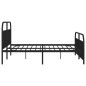 vidaXL Bettgestell mit Kopf- und Fußteil Metall Schwarz 200x200 cm vidaXL Bettgestell mit Kopf- und Fußteil Metall Schwarz 200x200 cm