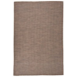 vidaXL Outdoor-Teppich Flachgewebe 120x170 cm Braun