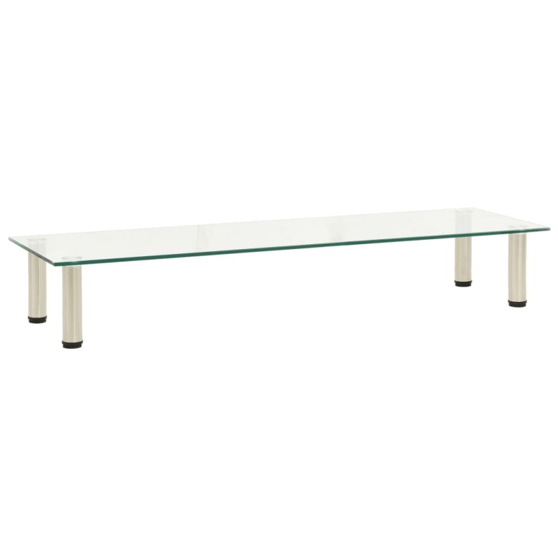 vidaXL TV-Tisch 120x35x17 cm Transparentes Hartglas vidaXL TV-Tisch 120x35x17 cm Transparentes Hartglas