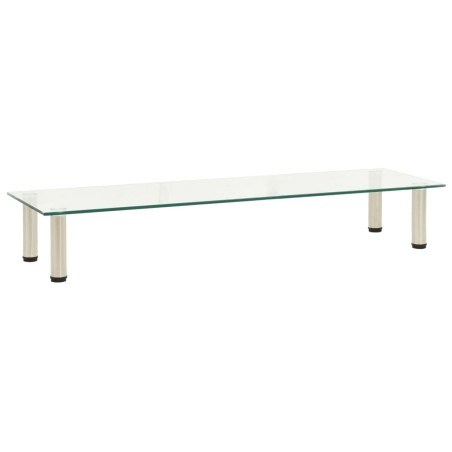 vidaXL TV-Tisch 120x35x17 cm Transparentes Hartglas