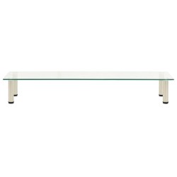 vidaXL TV-Tisch 120x35x17 cm Transparentes Hartglas