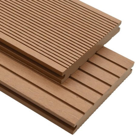 WPC Massive Terrassendielen mit Zubehör 25 m² 4 m Teak