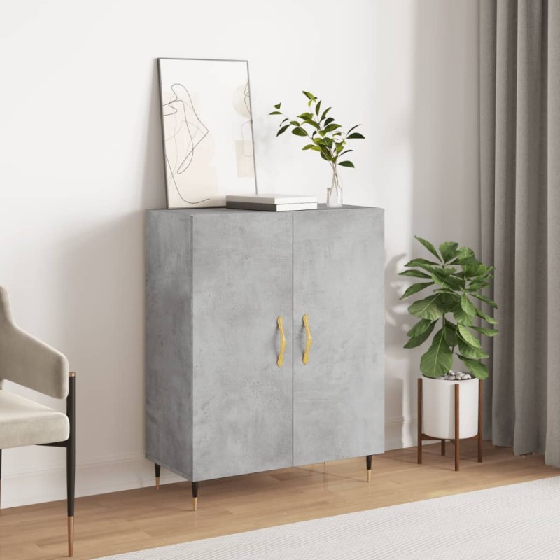 vidaXL Sideboard Betongrau 69,5x34x90 cm Holzwerkstoff vidaXL Sideboard Betongrau 69,5x34x90 cm Holzwerkstoff