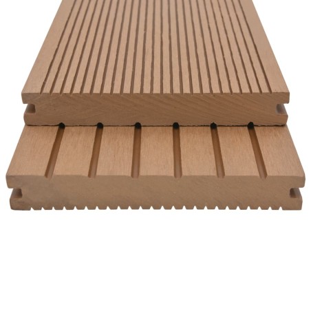 WPC Massive Terrassendielen mit Zubehör 25 m² 4 m Teak
