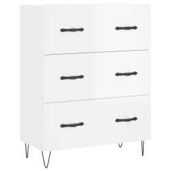 vidaXL Sideboard Hochglanz-Weiß 69,5x34x90 cm Holzwerkstoff