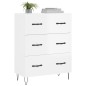 vidaXL Sideboard Hochglanz-Weiß 69,5x34x90 cm Holzwerkstoff vidaXL Sideboard Hochglanz-Weiß 69,5x34x90 cm Holzwerkstoff