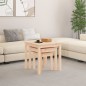 vidaXL Satztische 3 Stk. Massivholz Kiefer vidaXL Satztische 3 Stk. Massivholz Kiefer