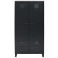 vidaXL Kleiderschrank Metall Industrie-Stil 90 x 40 x 180 cm Schwarz vidaXL Kleiderschrank Metall Industrie-Stil 90 x 40 x 180 cm Schwarz