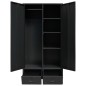 vidaXL Kleiderschrank Metall Industrie-Stil 90 x 40 x 180 cm Schwarz vidaXL Kleiderschrank Metall Industrie-Stil 90 x 40 x 180 cm Schwarz