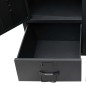 vidaXL Kleiderschrank Metall Industrie-Stil 90 x 40 x 180 cm Schwarz vidaXL Kleiderschrank Metall Industrie-Stil 90 x 40 x 180 cm Schwarz