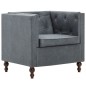 Chesterfield Sofa-Set 3-tlg. Stoffpolsterung Grau Chesterfield Sofa-Set 3-tlg. Stoffpolsterung Grau