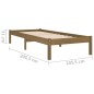 vidaXL Massivholzbett Honigbraun Kiefer 100x200 cm vidaXL Massivholzbett Honigbraun Kiefer 100x200 cm