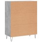 vidaXL Sideboard Betongrau 69,5x34x90 cm Holzwerkstoff vidaXL Sideboard Betongrau 69,5x34x90 cm Holzwerkstoff