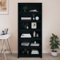 vidaXL Bücherregal Schwarz 80x35x183 cm Massivholz Kiefer vidaXL Bücherregal Schwarz 80x35x183 cm Massivholz Kiefer