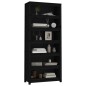 vidaXL Bücherregal Schwarz 80x35x183 cm Massivholz Kiefer vidaXL Bücherregal Schwarz 80x35x183 cm Massivholz Kiefer