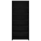 vidaXL Bücherregal Schwarz 80x35x183 cm Massivholz Kiefer vidaXL Bücherregal Schwarz 80x35x183 cm Massivholz Kiefer