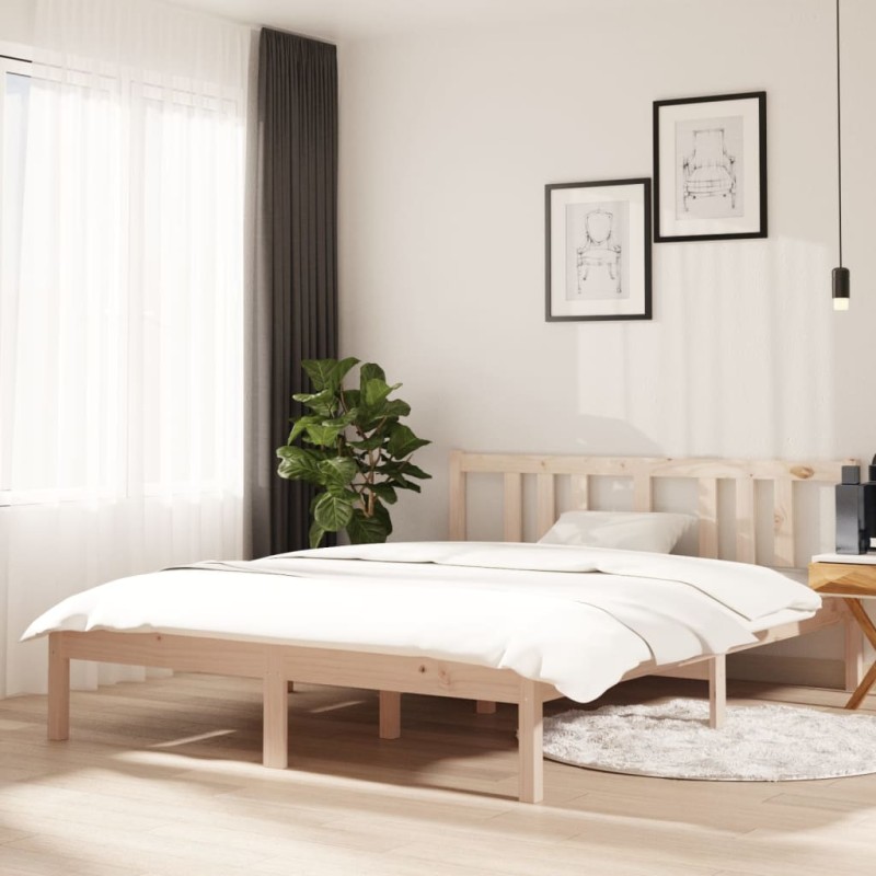 vidaXL Massivholzbett 140x190 cm vidaXL Massivholzbett 140x190 cm