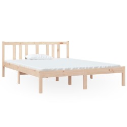 vidaXL Massivholzbett 140x190 cm