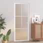 vidaXL Innentür 83x201,5 cm Weiß Mattglas und Aluminium vidaXL Innentür 83x201,5 cm Weiß Mattglas und Aluminium