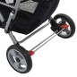 vidaXL Tandem-Kinderwagen Stahl Rosa und Schwarz vidaXL Tandem-Kinderwagen Stahl Rosa und Schwarz