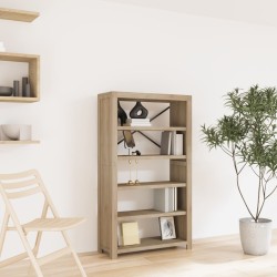 vidaXL Bücherregal 5 Fächer 80x30x140 cm Massivholz Akazie
