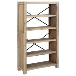 vidaXL Bücherregal 5 Fächer 80x30x140 cm Massivholz Akazie