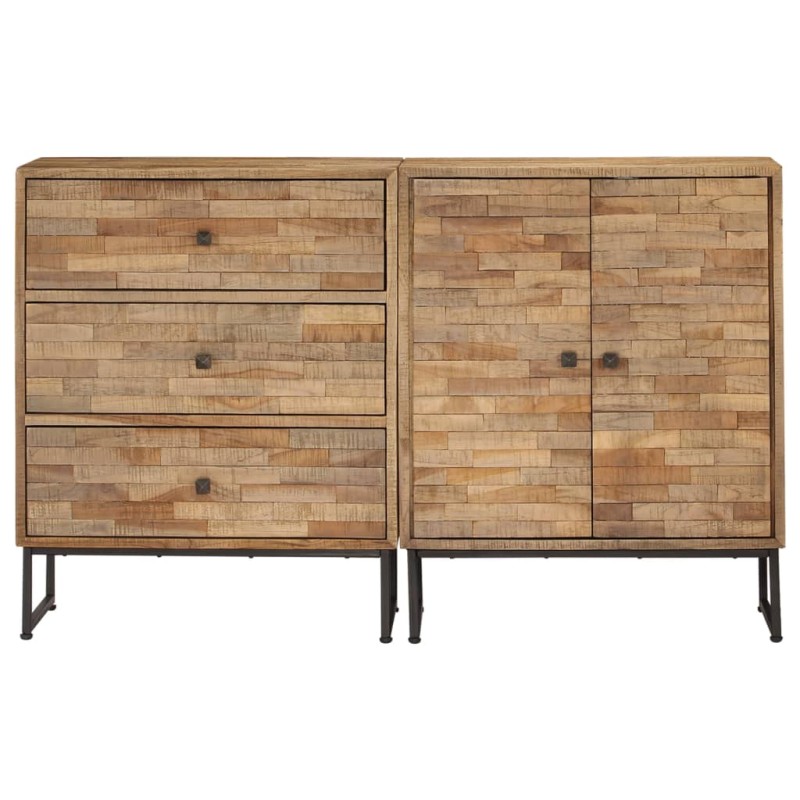 Sideboard-Set 2-tlg. Recyceltes Teakholz Sideboard-Set 2-tlg. Recyceltes Teakholz
