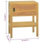vidaXL Badschrank 60x40x75 cm Massivholz Teak vidaXL Badschrank 60x40x75 cm Massivholz Teak