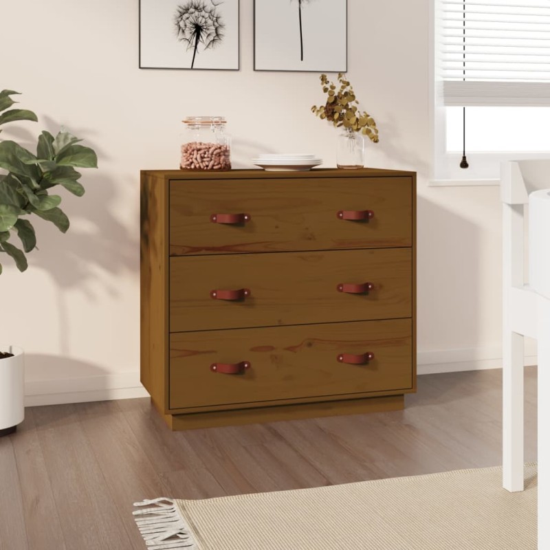 vidaXL Sideboard Honigbraun 80x40x75 cm Massivholz Kiefer vidaXL Sideboard Honigbraun 80x40x75 cm Massivholz Kiefer