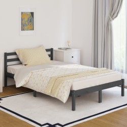 vidaXL Massivholzbett Kiefer 120x200 cm Grau